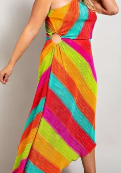 Plus Size Asymmetric One Shoulder Dress -Asoph Fashion Shop 2022664 001 5