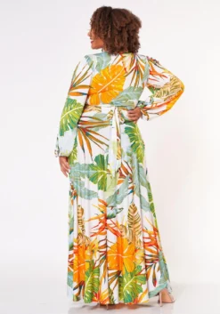 Plus Size Summer Leaf Two Piece Set -Asoph Fashion Shop 2022666 001 4