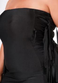 Plus Size Side Fringe Hem Bodycon Tube Dress -Asoph Fashion Shop 2022671 001 4