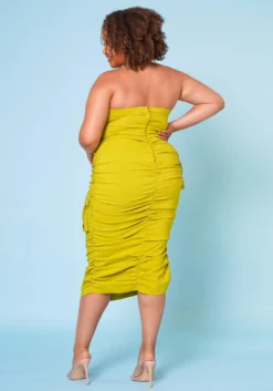 Plus Size Date Night Bodycon Tube Dress -Asoph Fashion Shop 2022678 001 1