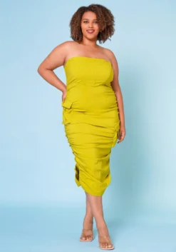Plus Size Date Night Bodycon Tube Dress