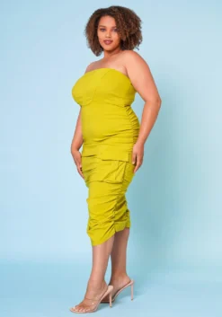 Plus Size Date Night Bodycon Tube Dress -Asoph Fashion Shop 2022678 001 6