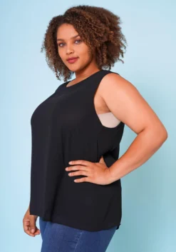 Plus Size Relaxed Fit Sleeveless Shirt -Asoph Fashion Shop 2022681 001 2
